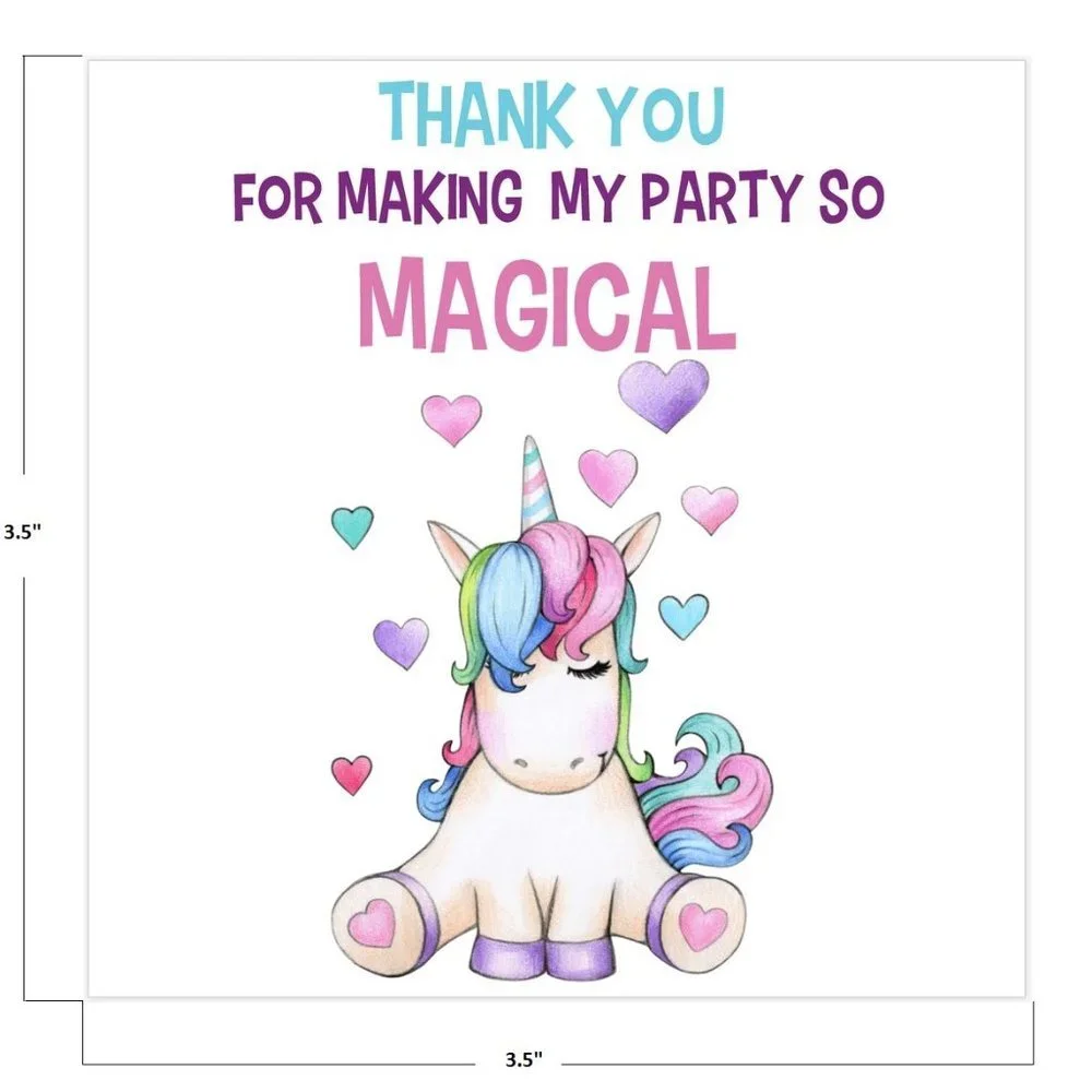 Thank you for coming to my party stickers